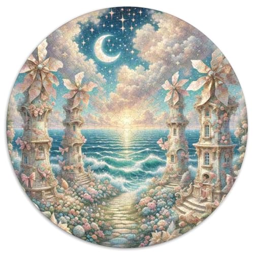 Windmühle 1000 Stück Puzzles Stressabbau-Spielzeug Für Erwachsene Kinder schön Circular Puzzle-Spiele Wand DekoRatteteion Geschenk (67.5x67.5cm)​ von XDDBYUIZP