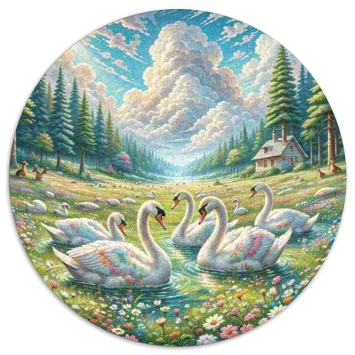 Windmühle 1000 Stück Puzzles VerringerterDruck schön Circular Puzzle-Spiele Wand DekoRatteteion Geschenk (67.5x67.5cm)​ von XDDBYUIZP