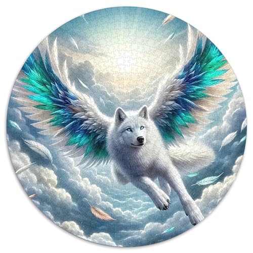 Wolf 1000 PCS Puzzles Stressabbau Spielzeug Für Familienpuzzle Runden Puzzle Puzzle-Spiele Wand Dekoration Geschenk (67.5x67.5cm) von XDDBYUIZP
