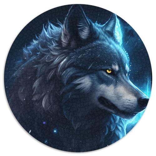 Wolf 1000 PCS Puzzles Stressabbau Spielzeug Für Familienpuzzle Tier Circular Puzzle Puzzle-Spiele Wand DekoRatteteteion Geschenk 1000pcs (67.5x67.5cm) von XDDBYUIZP
