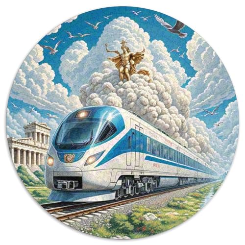 Zug 1000 Stück Puzzle Stressabbau Spielzeug Für Familienpuzzle Fantasie Runden Puzzle Puzzle-Spiele Wand Dekoration Geschenk 1000pcs (67.5x67.5cm) von XDDBYUIZP