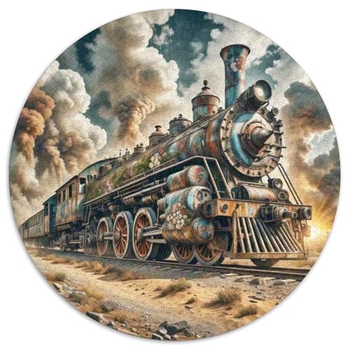 Zug 1000 Stück Puzzles Stressabbau Spielzeug Für Familienpuzzle Fantasie Rund Puzzle Puzzle-Spiele Wand Dekoration Geschenk 1000pcs (67.5x67.5cm) von XDDBYUIZP