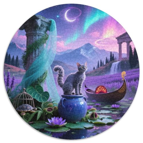 von Devon Rex 1000 Stück Puzzle VerringerterDruck Süße Haustiere Circular Puzzles Puzzle-Spiele Wand Dekoration Geschenk (67.5x67.5cm) von XDDBYUIZP