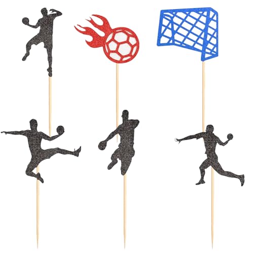 30 Stück Handball Cupcake Topper Tortendeko Handball Sport Dekoration für Handball Geburtstag Deko Sport Party Dekoration (Handball, 30) von XDGBGFN