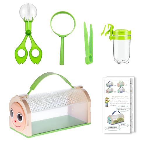 Insektenfänger-Set für Kinder, zum Sammeln von Insekten im Freien, mit Lupe, Insektenfalle, Sammelflasche, Pinzette für Jungen und Mädchen, 5-teilig Insektenfänger-Set für Kinder, zum Sammeln von Insekten im Freien, mit Lupe, Insektenfalle, Sammelflasche, Pinzette für Jungen und Mädchen, 5-teilig von XDGBGFN