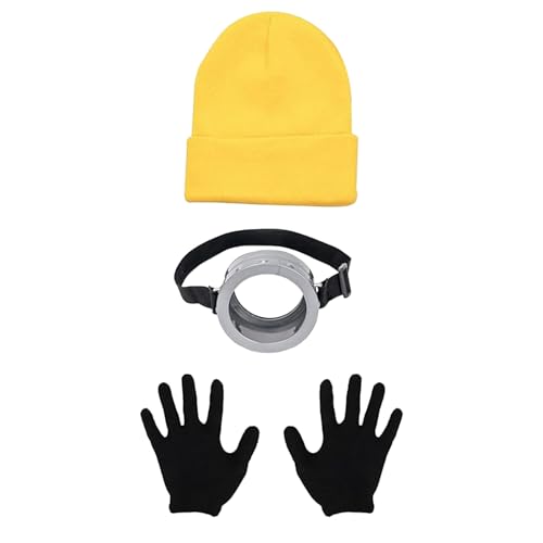 XDGBGFN 3 Stück Karneval Kostüm Cosplay Kostüm Halloween Mütze Cosplay Steampunk Brille Gelber Hut und Schwarze Handschuhe Set Kostüm Zubehör für Halloween Karneval Cosplay Party XDGBGFN 3 Stück Karneval Kostüm Cosplay Kostüm Halloween Mütze Cosplay Steampunk Brille Gelber Hut und Schwarze Handschuhe Set Kostüm Zubehör für Halloween Karneval Cosplay Party von XDGBGFN