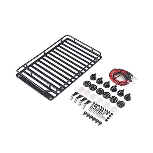 XEBRAD RC Dachgepäckträger Light Lichter Gepäckträger 1/10 Crawler D90, for Axial, SCX10 Dachgepäckträger für Spielzeugautos von XEBRAD