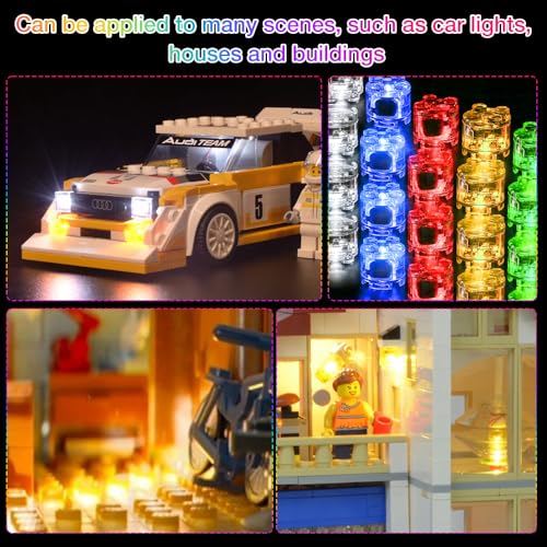 XEERUN 15 Stück Leuchtende Bausteine 5 Farben LED Leuchtsteine Set, LED Stapelbares Nachtlicht, Bausteinteile Set Spielzeug Für Baustein-Modelle,Kompatibel Mit Allen Großen Marken Von Bausteinen XEERUN 15 Stück Leuchtende Bausteine 5 Farben LED Leuchtsteine Set, LED Stapelbares Nachtlicht, Bausteinteile Set Spielzeug Für Baustein-Modelle,Kompatibel Mit Allen Großen Marken Von Bausteinen von XEERUN