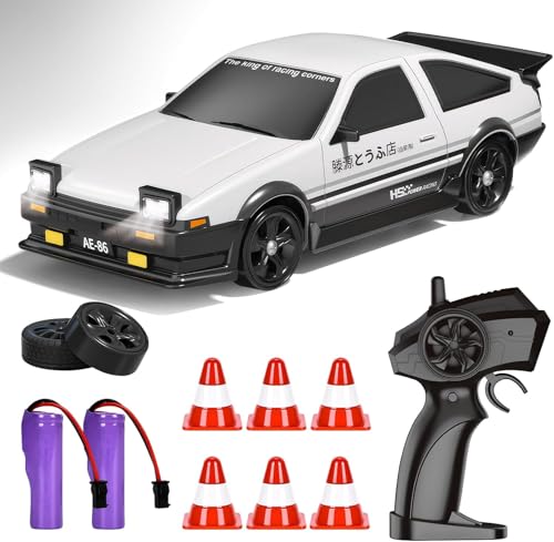 XEERUN Drift Auto Ferngesteuert, Mini Drift Car, 1:24 20KM/H RC Drifts Car, 4WD Mini RC Auto mit LED-Leuchten, Ferngesteuertes Autos Spielzeug, Geschenk für Erwachsene Kinder von XEERUN