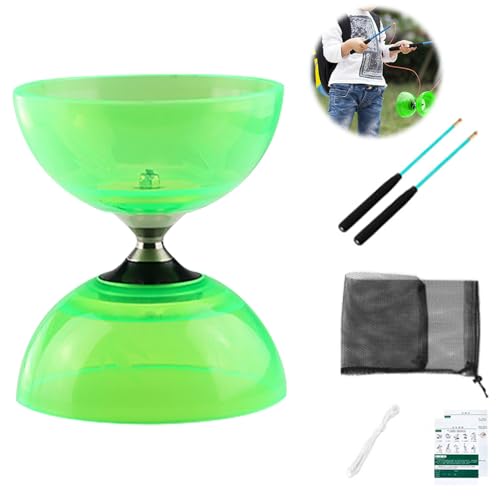 XEERUN LED Diabolo mit Kugellager, Diabolo Freiläufer mit kugellager Dreifache Lagerung Set, 4 Farben Blinkendes Dreifachlager für Kinder & Erwachsene XEERUN LED Diabolo mit Kugellager, Diabolo Freiläufer mit kugellager Dreifache Lagerung Set, 4 Farben Blinkendes Dreifachlager für Kinder & Erwachsene von XEERUN