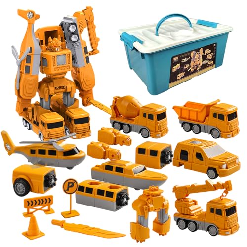 XEERUN Magnetischer Verformung Roboter, 35PCS Baustellenfahrzeuge Auto Spielzeugset, Magnetische Transformers Spielzeug, DIY Roboter Spielzeug Bausteine Geschenk für Jungen und Mädchen XEERUN Magnetischer Verformung Roboter, 35PCS Baustellenfahrzeuge Auto Spielzeugset, Magnetische Transformers Spielzeug, DIY Roboter Spielzeug Bausteine Geschenk für Jungen und Mädchen von XEERUN