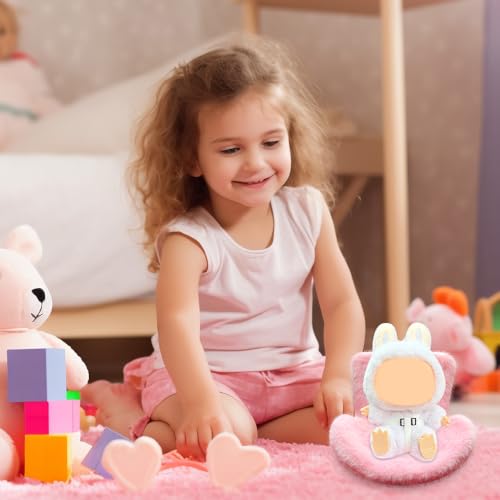 Xeerun Auto Puppen Sicherheitssitz, Charakter Autositz Für Puppen, Puppen-Autositz Mit Weiche, Puppensicherheitssitz Mit Lüftungsclip Und Brillendekor Zur Präsentation Von 10–17cm von XEERUN