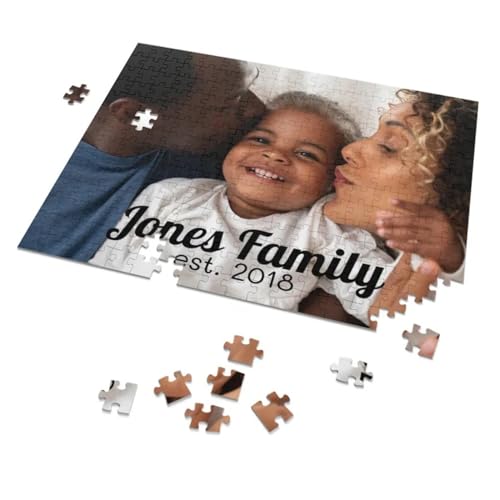 Personalisiertes individuelles Puzzle, individuelle Puzzles von Fotos 300/500/1000 Teile Holzbild Puzzle Benutzerdefiniertes Puzzle für Erwachsene und Kinder Familie, Weihnachten, Valentinstag, von XEL