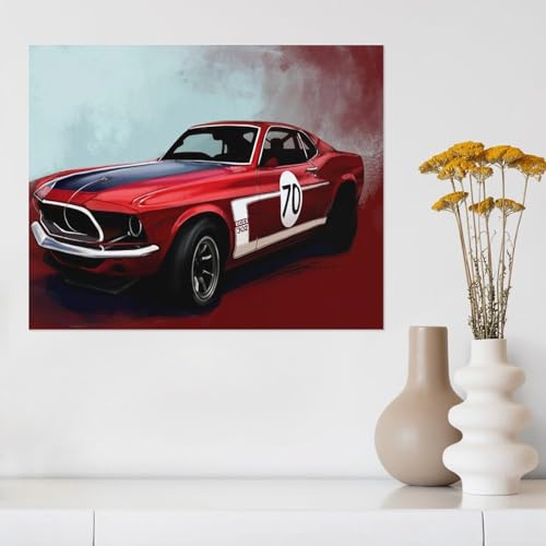 Puzzle 1000 Stück，Mustang Shelby GT Puzzles ，Klassische Puzzle 3D Puzzle DIY Kit Papierspielzeug Einzigartiges Geschenk Wohnkultur（50x70cm）-Z329 von XENITE