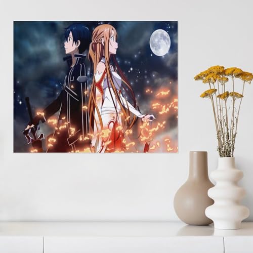 Puzzles Für Erwachsene 1000 Stück Papier Puzzle Herausforderung Und Spaß，Anime Sword Art Online（38x26cm）-Z41 von XENITE