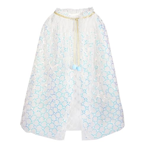 XEPST Kinder Umhang Prinzessin Cape, Prinzessin Umhang Tüll Umhang Glitzer Pailletten Cape Prinzessin Cosplay Party Kostüm Halloween Karneval Kostüm für Mädchen von XEPST