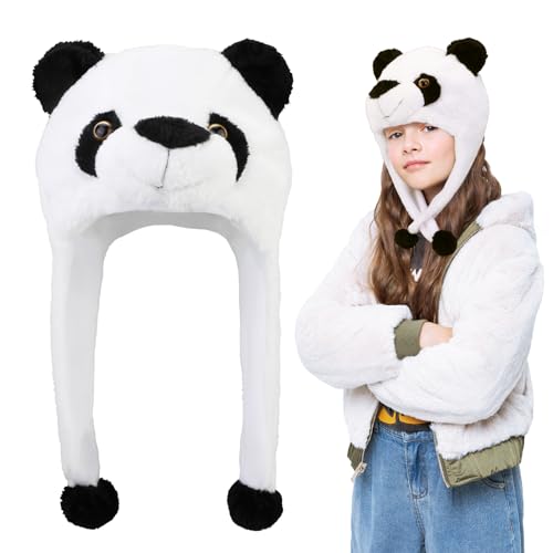 XEPST Plüschtier Hut Panda Hut, 2-In-1 Kapuzenhut Schal Kunstpelz Tier Kopfbedeckungen Alberne Hüte Lustiger Hut Schal für Kinder Erwachsene Tierkostüm Cosplay Geburtstagsparty Halloween Karneval XEPST Plüschtier Hut Panda Hut, 2-In-1 Kapuzenhut Schal Kunstpelz Tier Kopfbedeckungen Alberne Hüte Lustiger Hut Schal für Kinder Erwachsene Tierkostüm Cosplay Geburtstagsparty Halloween Karneval von XEPST