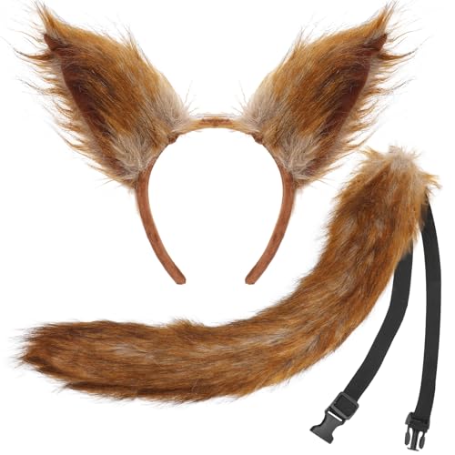 XEPST Tier Eichhörnchen Kostüm Set, Eichhörnchen Ohren und Schwanz Set mit Eichhörnchen Ohren Stirnband Eichhörnchen Schwanz für Tierkostüm Cosplay Geburtstag Karneval Halloween Kostüm Partyzubehör XEPST Tier Eichhörnchen Kostüm Set, Eichhörnchen Ohren und Schwanz Set mit Eichhörnchen Ohren Stirnband Eichhörnchen Schwanz für Tierkostüm Cosplay Geburtstag Karneval Halloween Kostüm Partyzubehör von XEPST