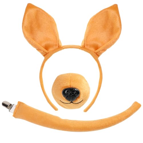 XEPST Tier Känguru Kostüm Set, Känguru Ohren und Schwanz Set mit Känguru Stirnband und Känguru Schwanz für Tierkostüm Cosplay Geburtstagsparty Zubehör Halloween Kostüm Kostüm Partyzubehör XEPST Tier Känguru Kostüm Set, Känguru Ohren und Schwanz Set mit Känguru Stirnband und Känguru Schwanz für Tierkostüm Cosplay Geburtstagsparty Zubehör Halloween Kostüm Kostüm Partyzubehör von XEPST