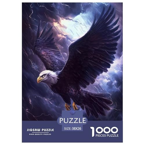 Adler Puzzle 1000-teilige Schwer Puzzle Spielzeug Pädagogisches Spiel Impossible Herausforderung Spielzeug Für Erwachsene Kinder 38x26cm/1000pcs von XFKLYNVCJ