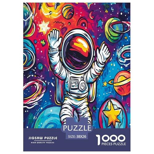 Astronaut Puzzles 1000 Teile Schwer Puzzle Spielzeug Lernspiel Impossible Herausforderungsspielzeug Für Erwachsene Kinder 38x26cm/1000pcs von XFKLYNVCJ