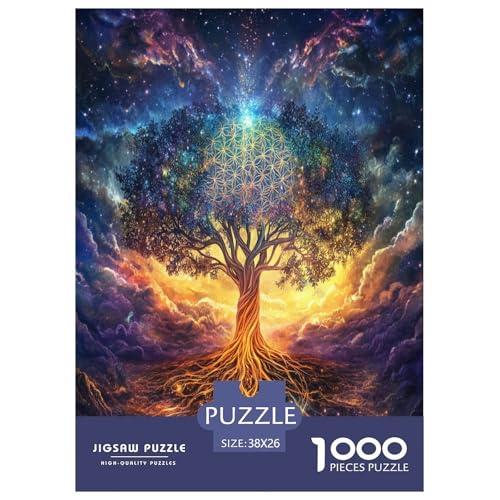 Baum des Lebens Puzzles 1000 Teile Schwer Puzzle Spielzeug Lernspiel Impossible Herausforderung Spielzeug Für Erwachsene Kinder 38x26cm/1000pcs von XFKLYNVCJ