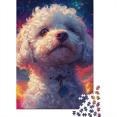 Bichon Frise Puzzle 1000-teilige Schwer Puzzle Spielzeug Pädagogisches Spiel Impossible Herausforderungsspielzeug Für Erwachsene Und Kinder Ab 14 Jahren 1000pcs (75x50cm) von XFKLYNVCJ