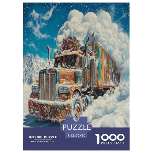 Big Lastwagen Puzzle 1000-teilige Schwer Puzzle Spielzeug Pädagogisches Spiel Impossible Herausforderung Spielzeug Für Erwachsene Und Kinder Ab 14 Jahren 70x50cm/1000pcs von XFKLYNVCJ