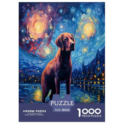 Bilder von Labrador Puzzles 1000 Teile Schwer Puzzle Spielzeug Lernspiel Impossible Herausforderung Spielzeug Für Erwachsene Kinder 38x26cm/1000pcs von XFKLYNVCJ