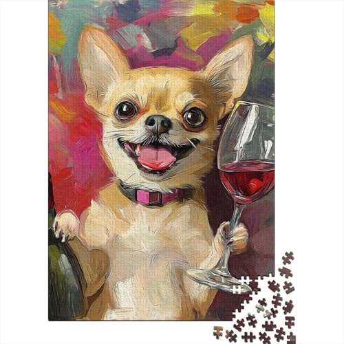 Chihuahua Puzzle 1000 Teile Schwer Puzzle Spielzeug Pädagogisches Spiel Impossible Herausforderungsspielzeug Für Erwachsene Und Kinder Ab 14 Jahren 1000pcs (75x50cm) von XFKLYNVCJ