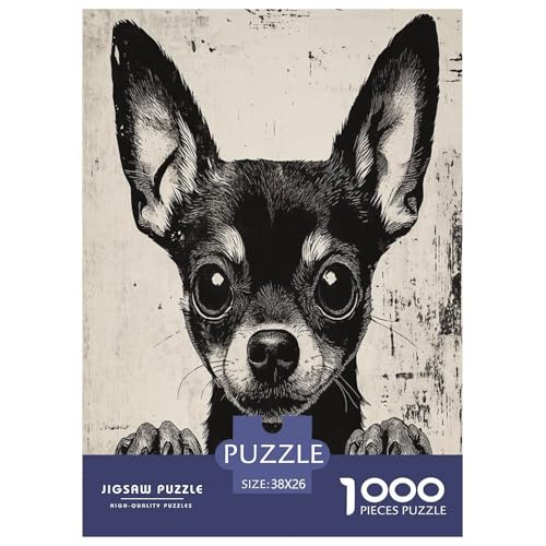 Chihuahua Puzzle 1000-teilige Schwer Puzzle Spielzeug Lernspiel Impossible Herausforderung Spielzeug Für Erwachsene Und Kinder Ab 14 Jahren 38x26cm/1000pcs Chihuahua Puzzle 1000-teilige Schwer Puzzle Spielzeug Lernspiel Impossible Herausforderung Spielzeug Für Erwachsene Und Kinder Ab 14 Jahren 38x26cm/1000pcs von XFKLYNVCJ