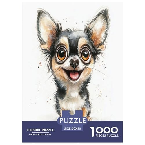 Chihuahua Puzzle 1000-teilige Schwer Puzzle Spielzeug Pädagogisches Spiel Impossible Herausforderung Spielzeug Für Erwachsene Und Kinder in Bewährter 70x50cm/1000pcs Chihuahua Puzzle 1000-teilige Schwer Puzzle Spielzeug Pädagogisches Spiel Impossible Herausforderung Spielzeug Für Erwachsene Und Kinder in Bewährter 70x50cm/1000pcs von XFKLYNVCJ