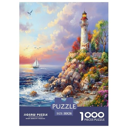 Coastal Leuchtturm Puzzle 1000 Teile Schwer Puzzle Spielzeug Lernspiel Impossible Herausforderung Spielzeug Für Erwachsene Kinder 38x26cm/1000pcs Coastal Leuchtturm Puzzle 1000 Teile Schwer Puzzle Spielzeug Lernspiel Impossible Herausforderung Spielzeug Für Erwachsene Kinder 38x26cm/1000pcs von XFKLYNVCJ