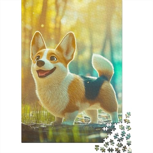 Corgi Puzzle 1000 Teile Schwer Puzzle Spielzeug Lernspiel Impossible Herausforderungsspielzeug Für Erwachsene Kinder 1000pcs (75x50cm) von XFKLYNVCJ
