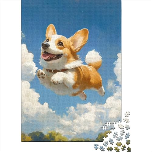 Corgi Puzzles 1000 Teile Schwer Puzzle Spielzeug Lernspiel Impossible Herausforderungsspielzeug Für Erwachsene Kinder 1000pcs (75x50cm) von XFKLYNVCJ