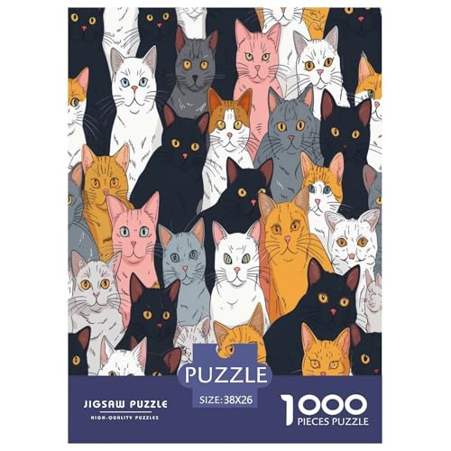 Cute Karton Katze Puzzles 1000 Teile Schwer Puzzle Spielzeug Pädagogisches Spiel Impossible Herausforderungsspielzeug Für Erwachsene Und Kinder in Bewährter 38x26cm/1000pcs Cute Karton Katze Puzzles 1000 Teile Schwer Puzzle Spielzeug Pädagogisches Spiel Impossible Herausforderungsspielzeug Für Erwachsene Und Kinder in Bewährter 38x26cm/1000pcs von XFKLYNVCJ