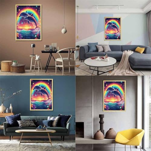 Delphin Puzzles 1000 Teile Schwer Puzzle Spielzeug Lernspiel Impossible Herausforderungsspielzeug Für Erwachsene Und Kinder in Bewährter 1000pcs (75x50cm) von XFKLYNVCJ