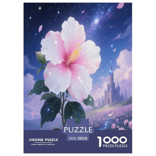 Der Hibiscus Syriacus Puzzles 1000 Teile Schwer Puzzle Spielzeug Lernspiel Impossible Herausforderung Spielzeug Für Erwachsene Und Kinder Ab 14 Jahren 38x26cm/1000pcs von XFKLYNVCJ