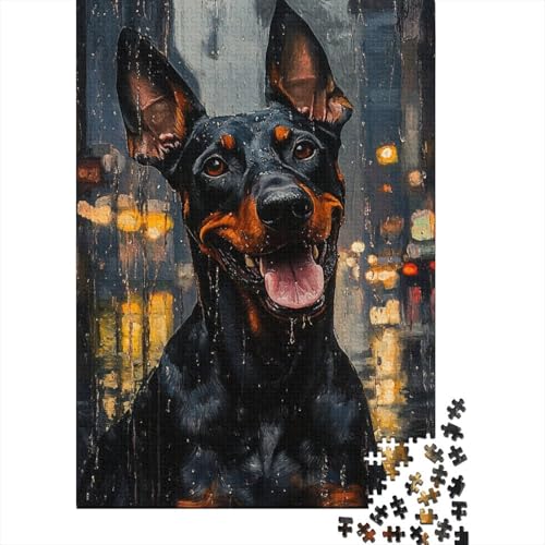 Dobermannn Puzzles 1000 Teile Schwer Puzzle Spielzeug Pädagogisches Spiel Impossible Herausforderungsspielzeug Für Erwachsene Und Kinder Ab 14 Jahren 1000pcs (75x50cm) von XFKLYNVCJ