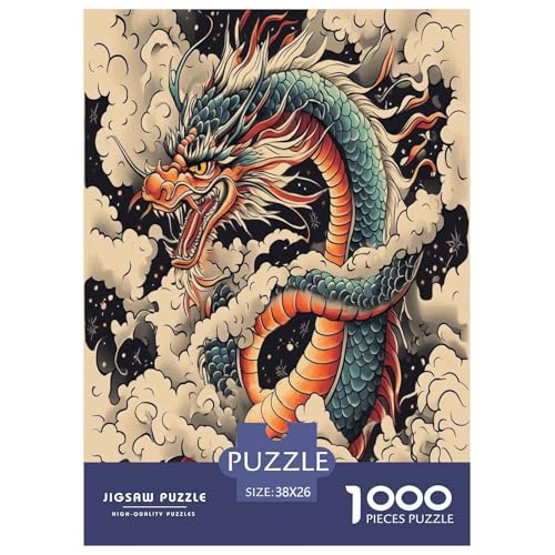 Drachen Puzzle 1000 Teile Schwer Puzzle Spielzeug Pädagogisches Spiel Impossible Herausforderungsspielzeug Für Erwachsene Kinder 38x26cm/1000pcs Drachen Puzzle 1000 Teile Schwer Puzzle Spielzeug Pädagogisches Spiel Impossible Herausforderungsspielzeug Für Erwachsene Kinder 38x26cm/1000pcs von XFKLYNVCJ