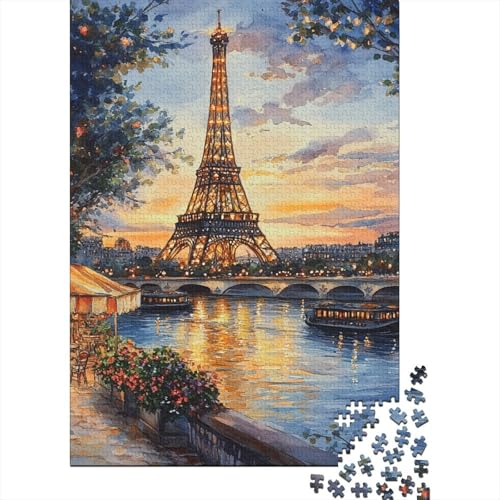 Eiffelturm Puzzles 1000 Teile Schwer Puzzle Spielzeug Pädagogisches Spiel Impossible Herausforderung Spielzeug Für Erwachsene Kinder 1000pcs (75x50cm) von XFKLYNVCJ