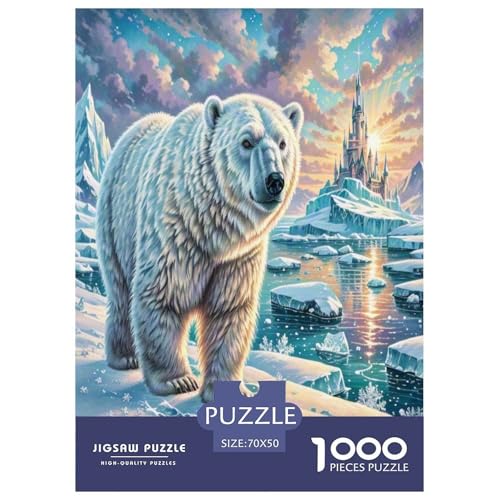 Eisbär Puzzle 1000 Teile Schwer Puzzle Spielzeug Lernspiel Impossible Herausforderung Spielzeug Für Erwachsene Und Kinder Ab 14 Jahren 70x50cm/1000pcs von XFKLYNVCJ