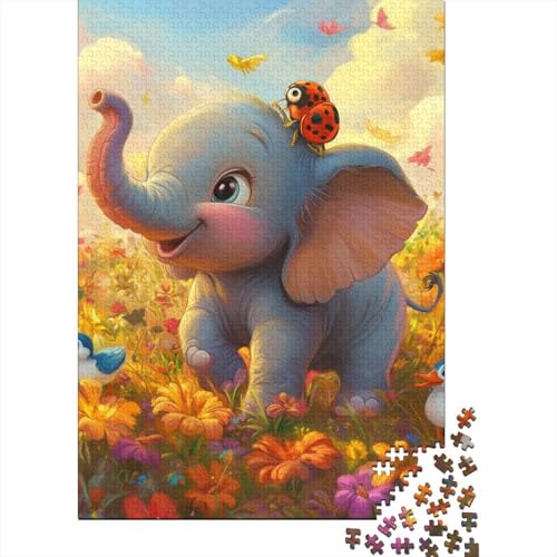 Elephant Puzzle 1000-teilige Schwer Puzzle Spielzeug Lernspiel Impossible Herausforderungsspielzeug Für Erwachsene Und Kinder in Bewährter 1000pcs (75x50cm) von XFKLYNVCJ