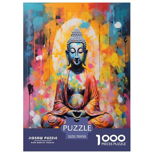 Figur des Buddha, Tempel Puzzles 1000 Teile Schwer Puzzle Spielzeug Lernspiel Impossible Herausforderungsspielzeug Für Erwachsene Und Kinder in Bewährter 70x50cm/1000pcs von XFKLYNVCJ