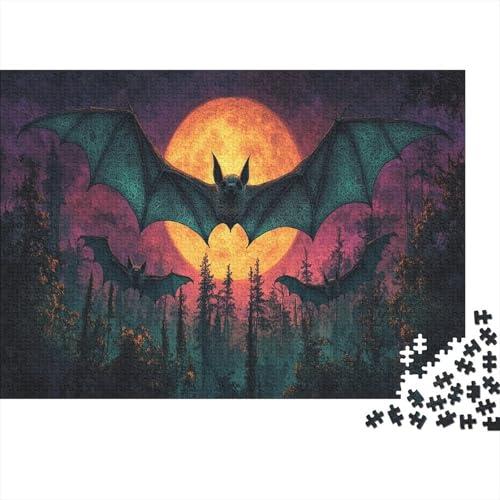 Fledermaus 1000 Teile Puzzle Für Erwachsene, Hochwertige Recycelbare MateriAußerirdische Und Druck Puzzlespiel, Familienspiel, Geschenk Für Liebhaber Oder Freunde Puzzel 1000pcs (75x50cm) von XFKLYNVCJ