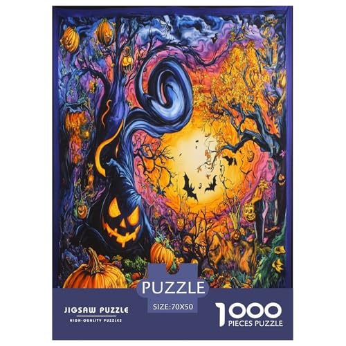 Halloween Dorf Puzzle 1000 Teile Schwer Puzzle Spielzeug Lernspiel Impossible Herausforderung Spielzeug Für Erwachsene Und Kinder in Bewährter 70x50cm/1000pcs von XFKLYNVCJ