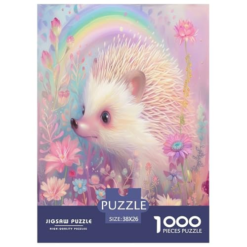 Hedgehog Puzzles 1000 Teile Schwer Puzzle Spielzeug Pädagogisches Spiel Impossible Herausforderung Spielzeug Für Erwachsene Kinder 38x26cm/1000pcs von XFKLYNVCJ