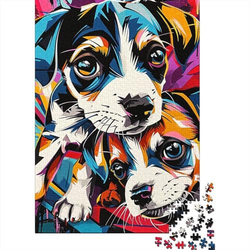 Hund Puzzle 1000-teilige Schwer Puzzle Spielzeug Lernspiel Impossible Herausforderung Spielzeug Für Erwachsene Und Kinder in Bewährter 1000pcs (75x50cm) von XFKLYNVCJ