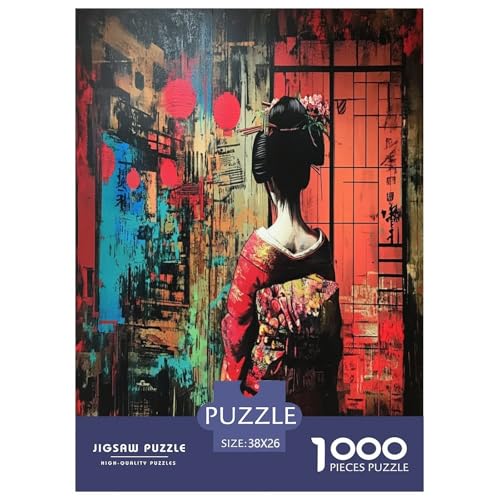 Japanische Graffiti Puzzle 1000-teilige Schwer Puzzle Spielzeug Pädagogisches Spiel Impossible Herausforderungsspielzeug Für Erwachsene Kinder 38x26cm/1000pcs von XFKLYNVCJ