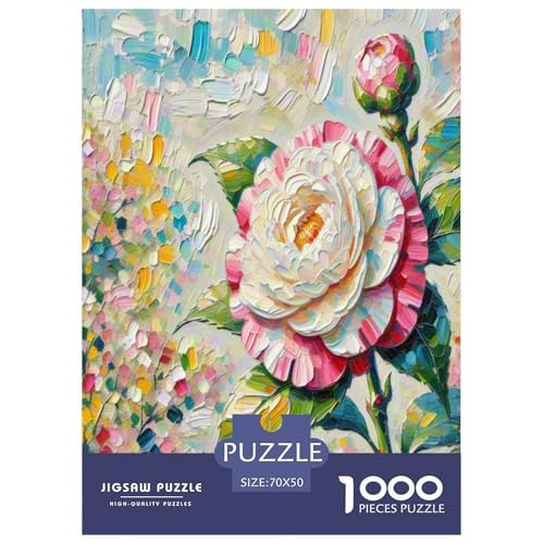 Kamellien Puzzle 1000 Teile Schwer Puzzle Spielzeug Lernspiel Impossible Herausforderungsspielzeug Für Erwachsene Und Kinder in Bewährter 70x50cm/1000pcs von XFKLYNVCJ